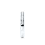 Lab-Created Diamond Channel Eternity Ring – 18k White Gold Statement