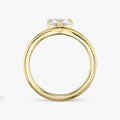 The Signature V Pear Yellow Gold Engagement Ring