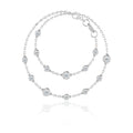 Radiant Halo Lab Diamond Necklace – 18k White Gold