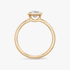 The Signature Bezel Emerald Yellow Gold Engagement Ring