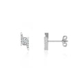 Petite Lightning Lab Diamond Earrings – 18k White Gold