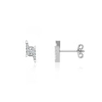 Petite Lightning Lab Diamond Earrings – 18k White Gold