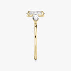 The Three Stone Oval Yellow Gold Engagement Ring