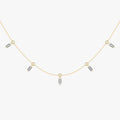 Floating Baguette Station Necklace