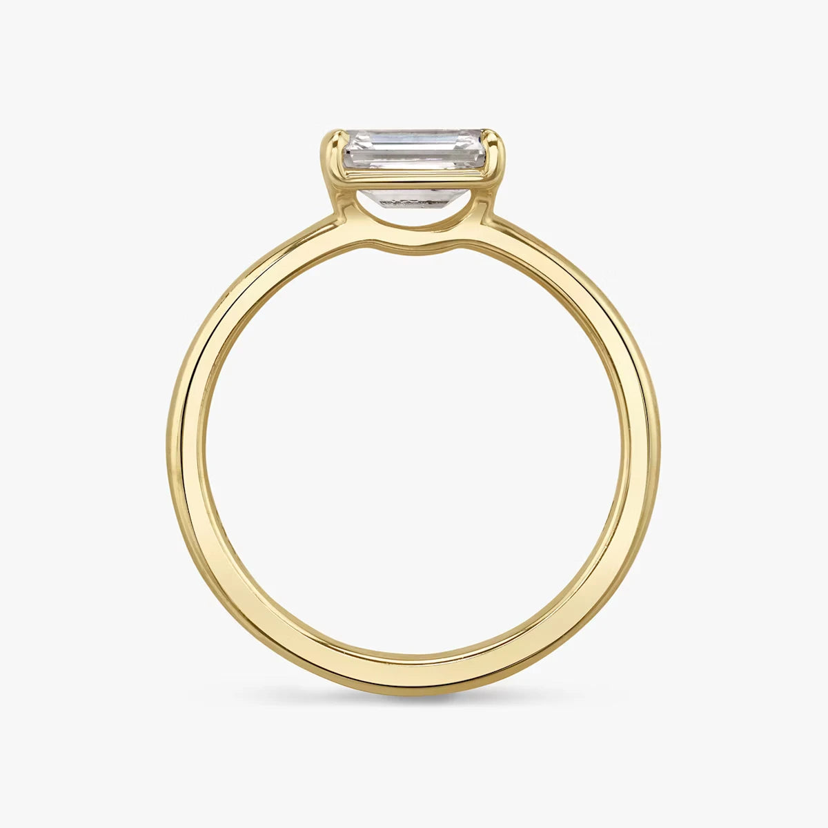 The Signature Emerald Yellow Gold Engagement Ring