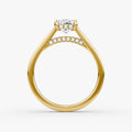 The Pavé Bridge Radiant Yellow Gold Engagement Ring