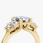 The Five Stone Heirloom Emerald White Gold Engagement Ring