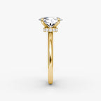 The Veiled Halo Oval Yellow Gold Engagement Ring