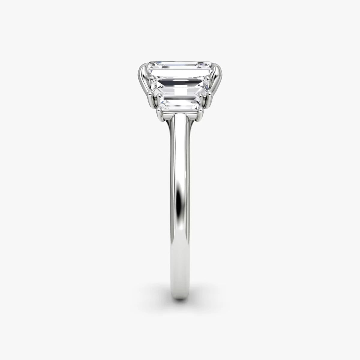The Five Stone Heirloom Emerald White Gold Engagement Ring