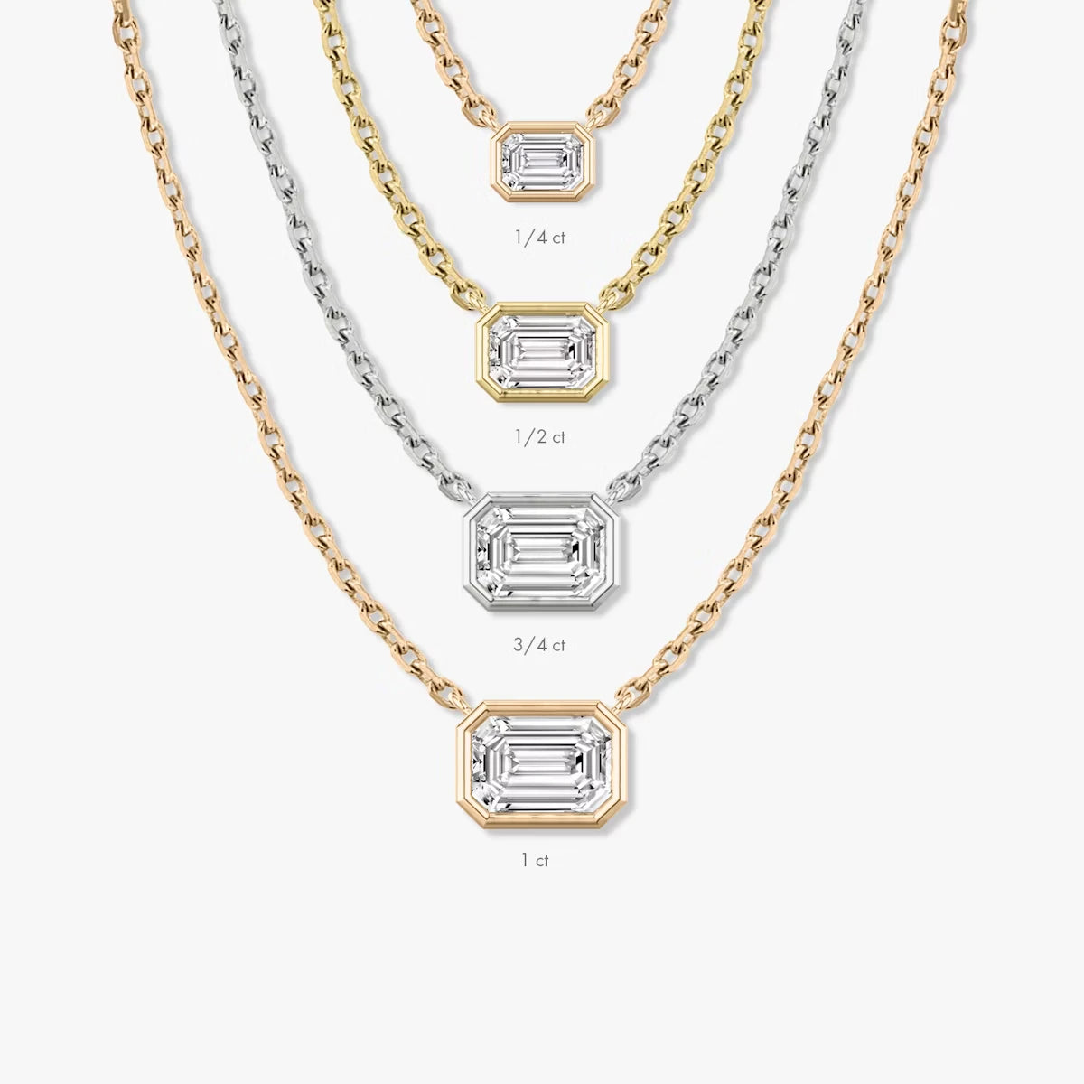 Bezel Solitaire Necklace