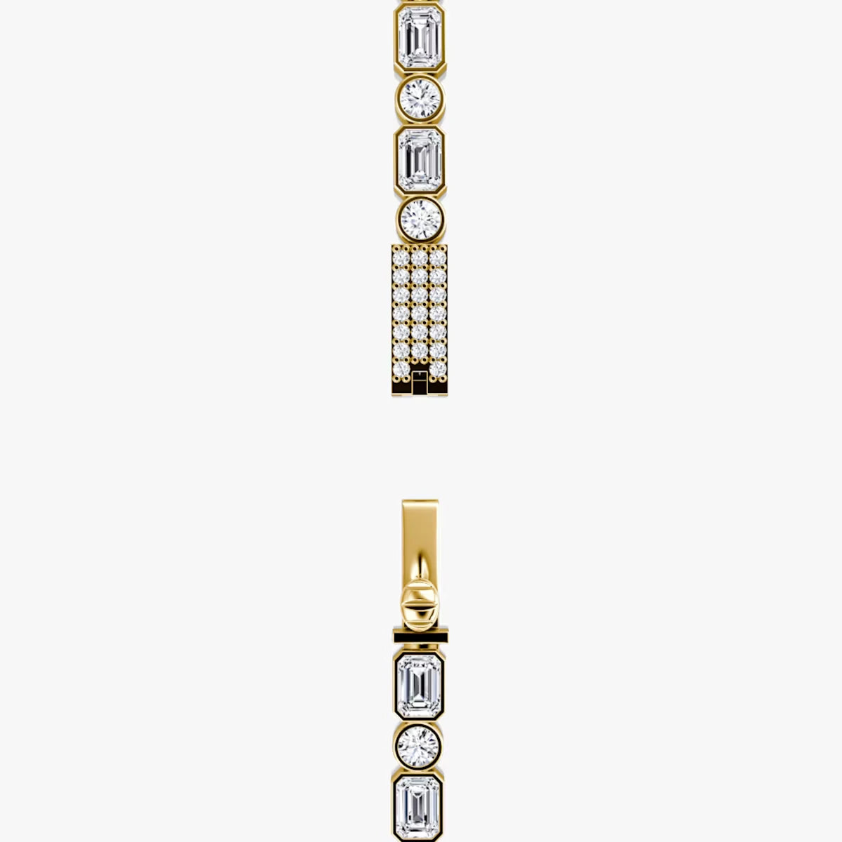 Mixed Bezel Tennis Necklace