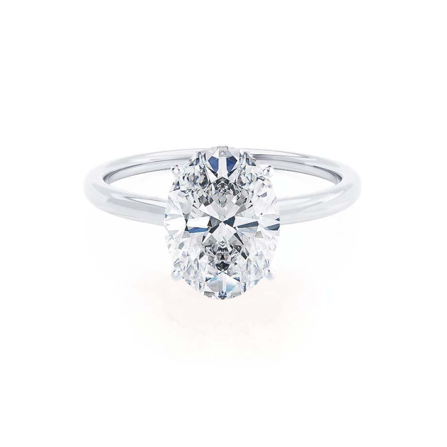 The Signature Oval White Gold Engagement Ring