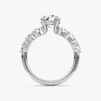 The Graduated Band Round Brilliant Yellow Gold Engagement Ring