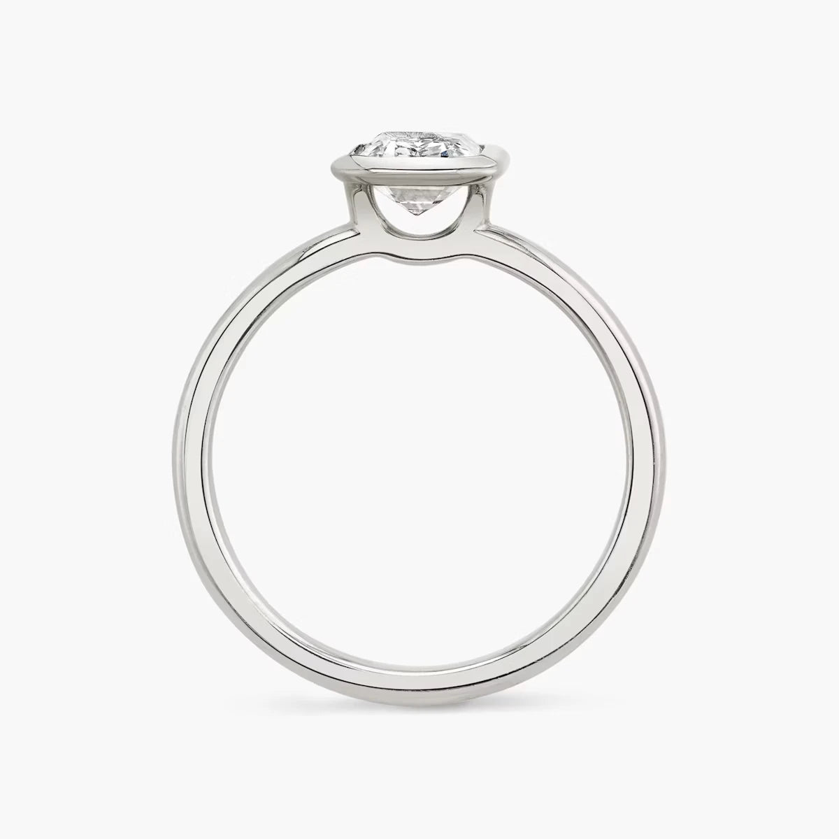 The Signature Bezel Emerald Yellow Gold Engagement Ring