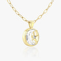 Emari Solitaire Moon Pendant