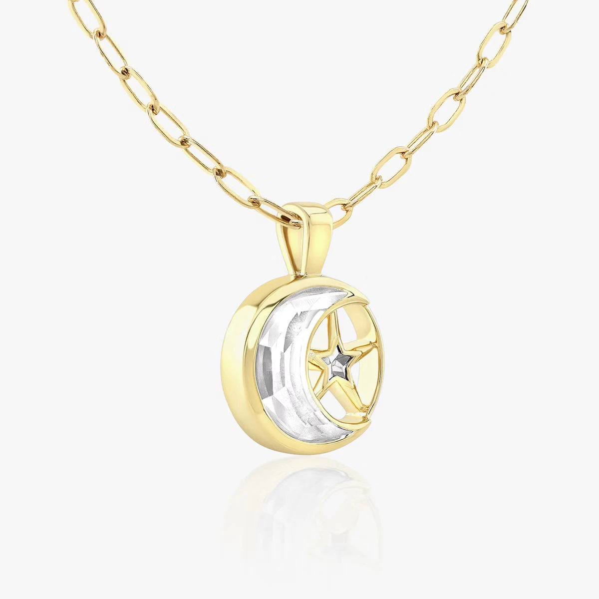 Emari Solitaire Moon Pendant