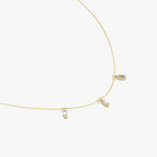 Floating Baguette Station Necklace