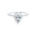 Aurora Pear Lab Diamond Solitaire Ring