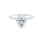 Aurora Pear Lab Diamond Solitaire Ring