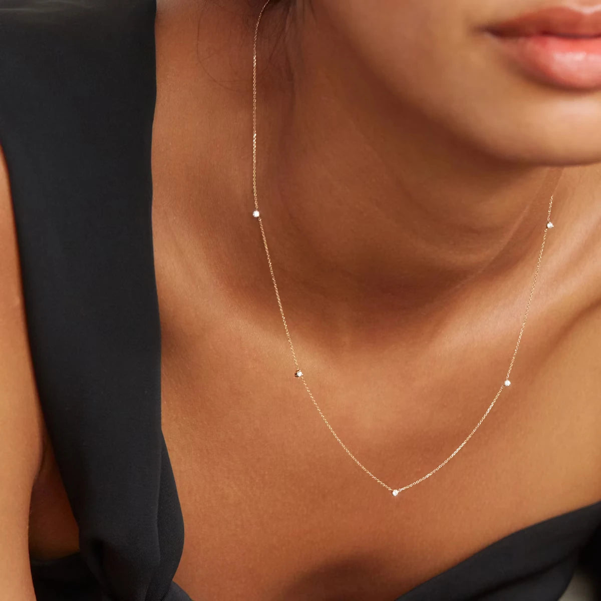 Tiny Station Necklace