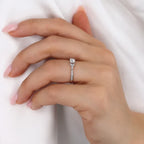 Elysian Marquise Lab Diamond Platinum Ring