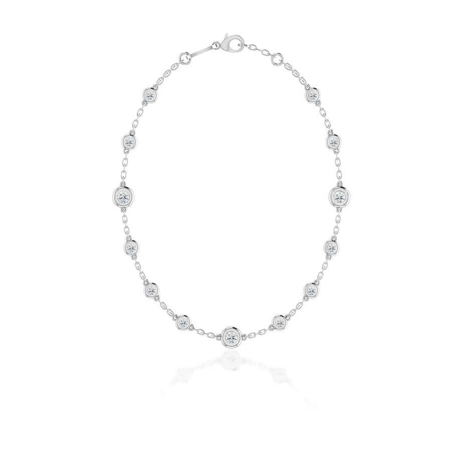Radiant Halo Lab Diamond Necklace – 18k White Gold