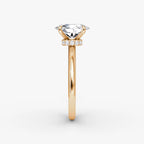 The Veiled Halo Oval Yellow Gold Engagement Ring