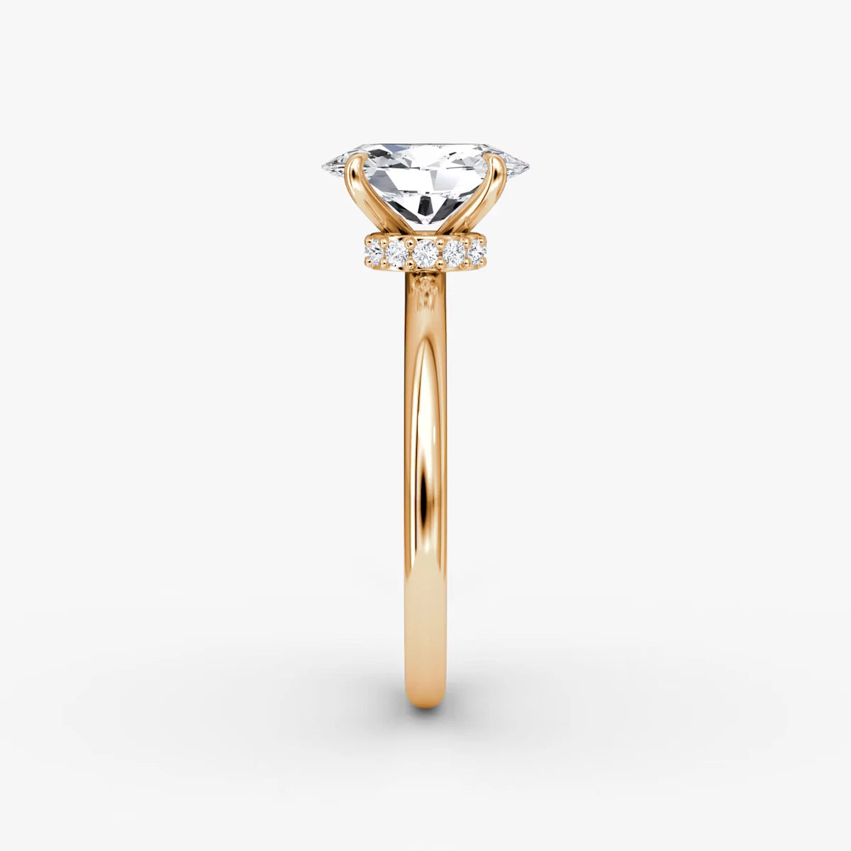 The Veiled Halo Oval Yellow Gold Engagement Ring