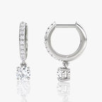 Solitaire Drop Huggie Hoop