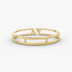 Emari V Double Row Bangle