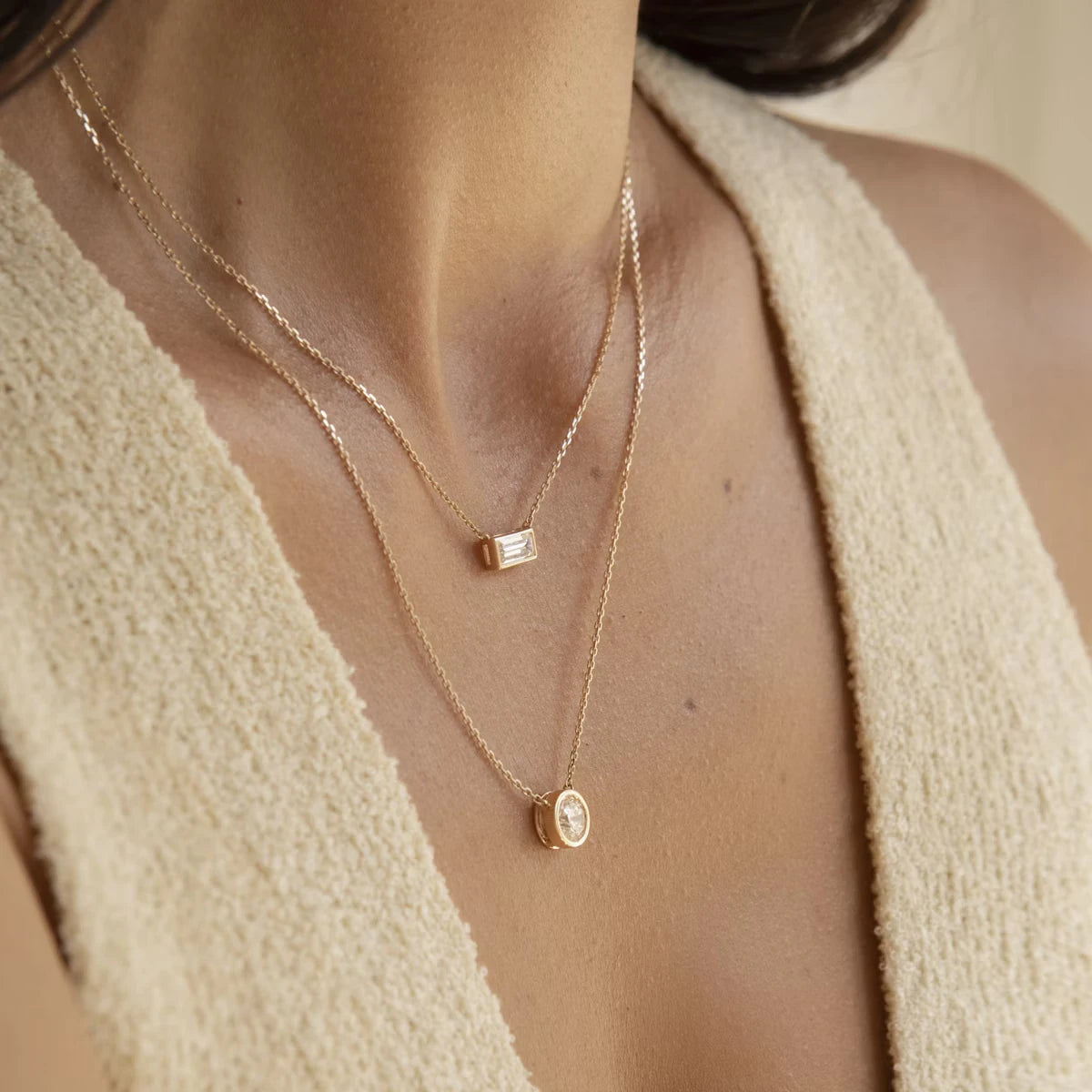 Bezel Solitaire Necklace