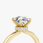 The Veiled Halo Oval Yellow Gold Engagement Ring