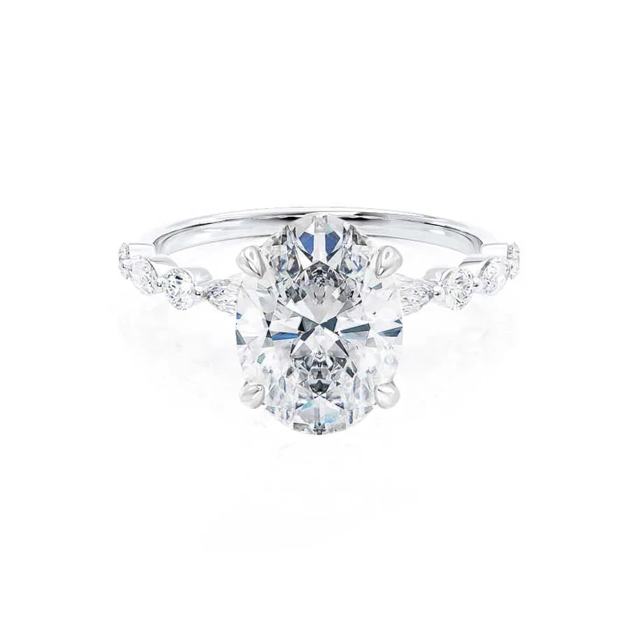 Oval Marquise Scatter Lab Diamond Ring