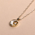 Emari Solitaire Moon Pendant