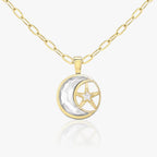 Emari Solitaire Moon Pendant