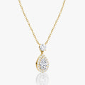 Signature Pear Drop Halo Necklace