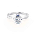 Elysian Oval Lab Diamond Solitaire in Platinum