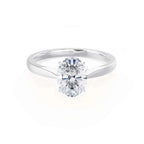 Elysian Oval Lab Diamond Solitaire in Platinum
