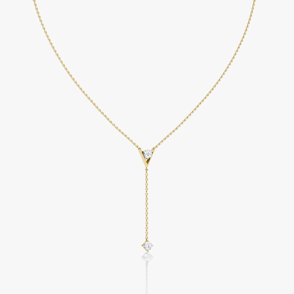 Emari V Duo Lariat Necklace