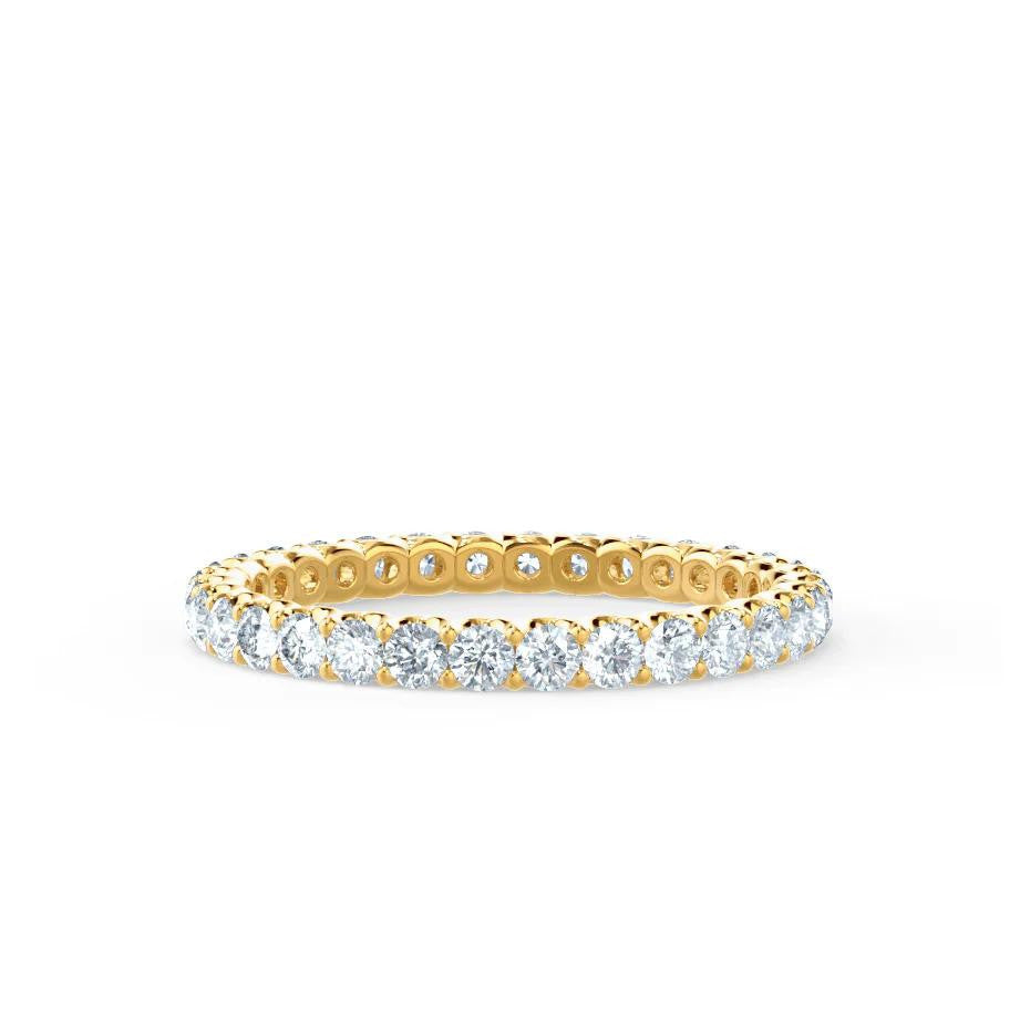 Round 18k Yellow Gold Pavé Eternity Band