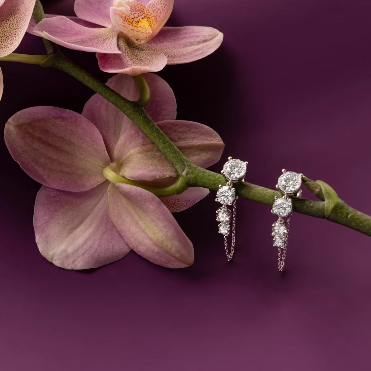 Linked Tennis Earring