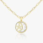 Emari Solitaire Moon Pendant