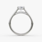 The Pavé Bridge Radiant Yellow Gold Engagement Ring