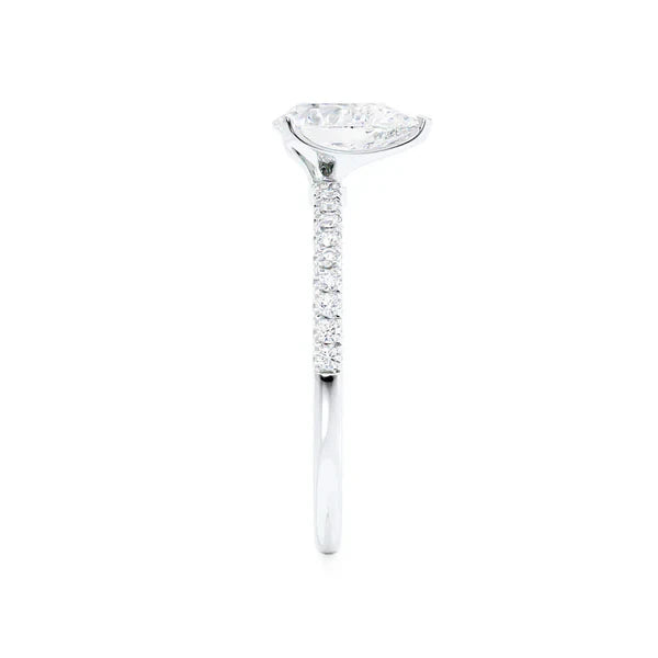 Aurora Pear Lab Diamond Solitaire Ring