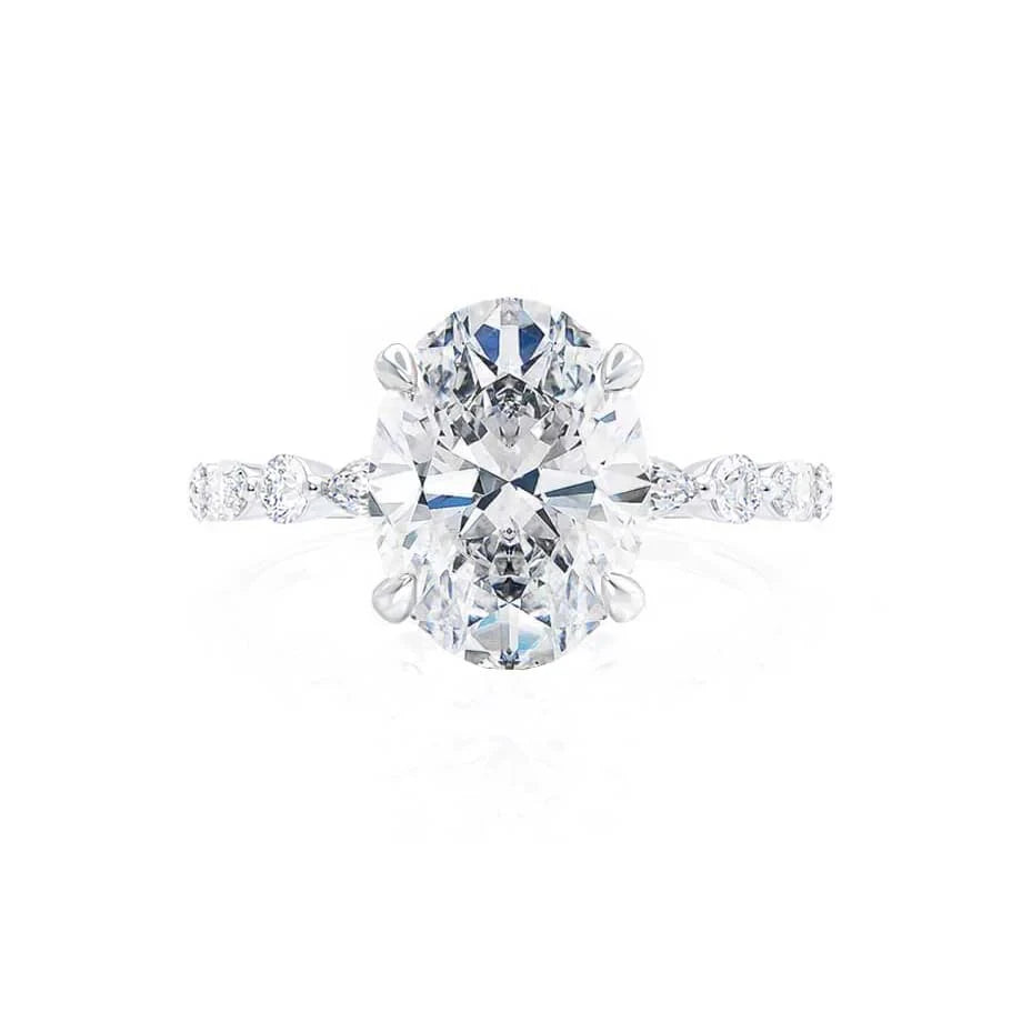 Oval Marquise Scatter Lab Diamond Ring