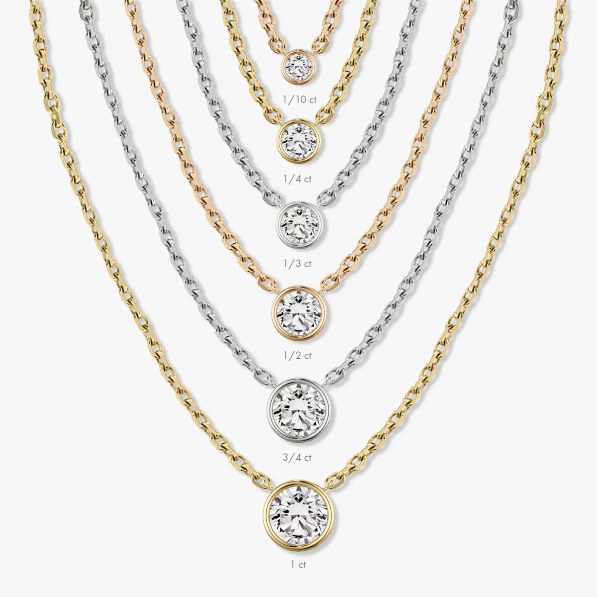 Bezel Solitaire Necklace