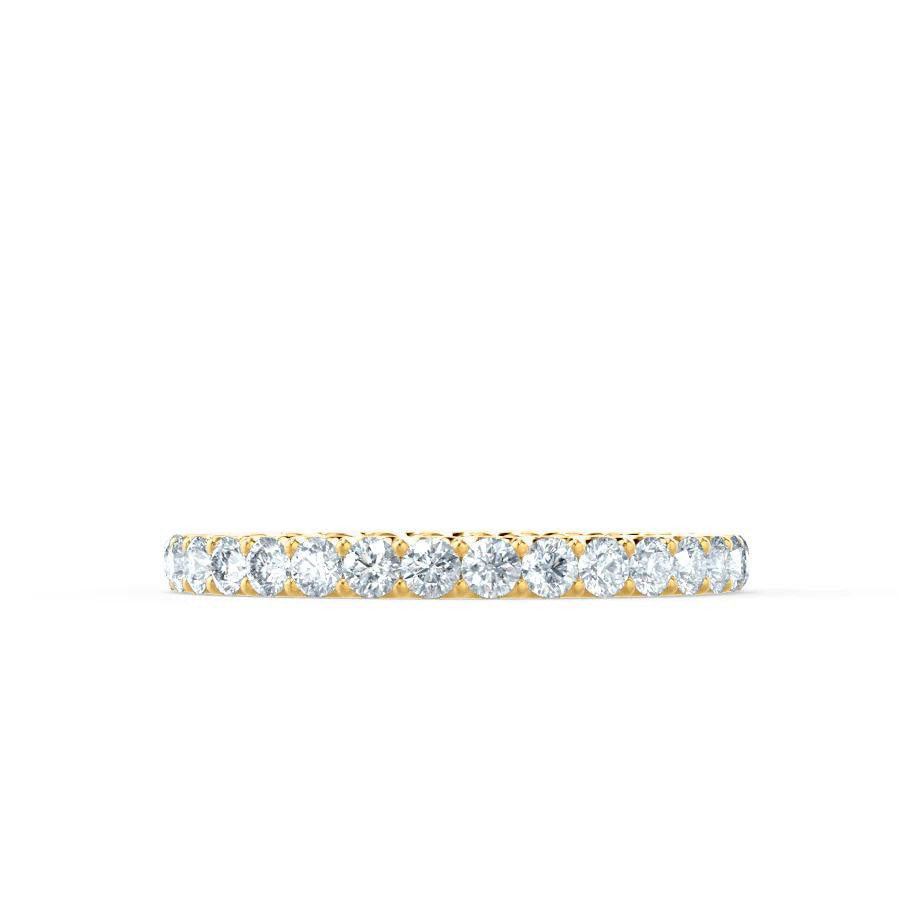 Round 18k Yellow Gold Pavé Eternity Band