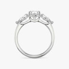 The Three Stone Oval Yellow Gold Engagement Ring
