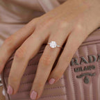 Tulip Solitaire Engagement Ring 14K White Gold