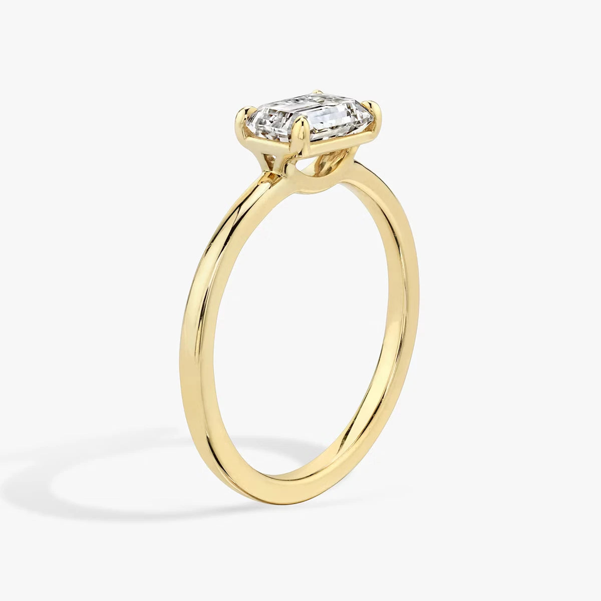 The Signature Emerald Yellow Gold Engagement Ring